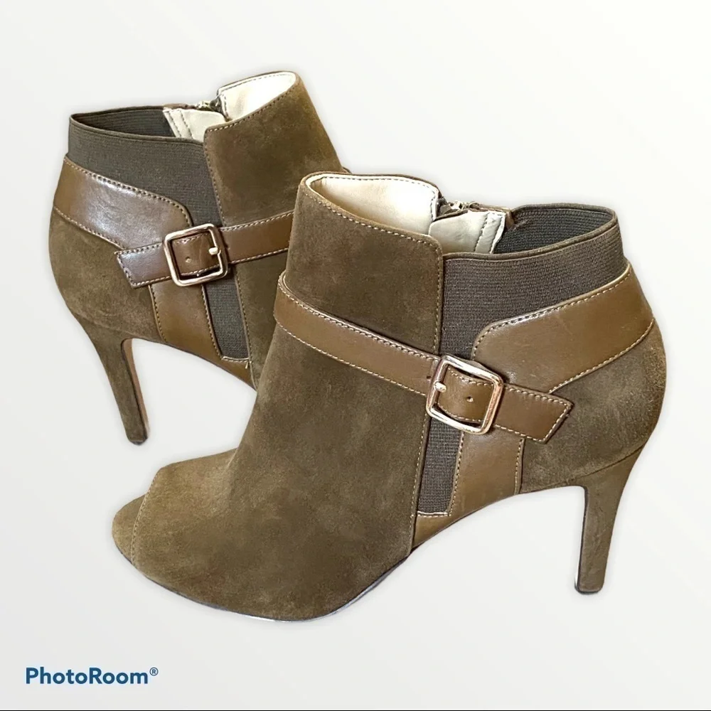 Marc Fisher Shimmee Peep Toe Ankle Boots A278423